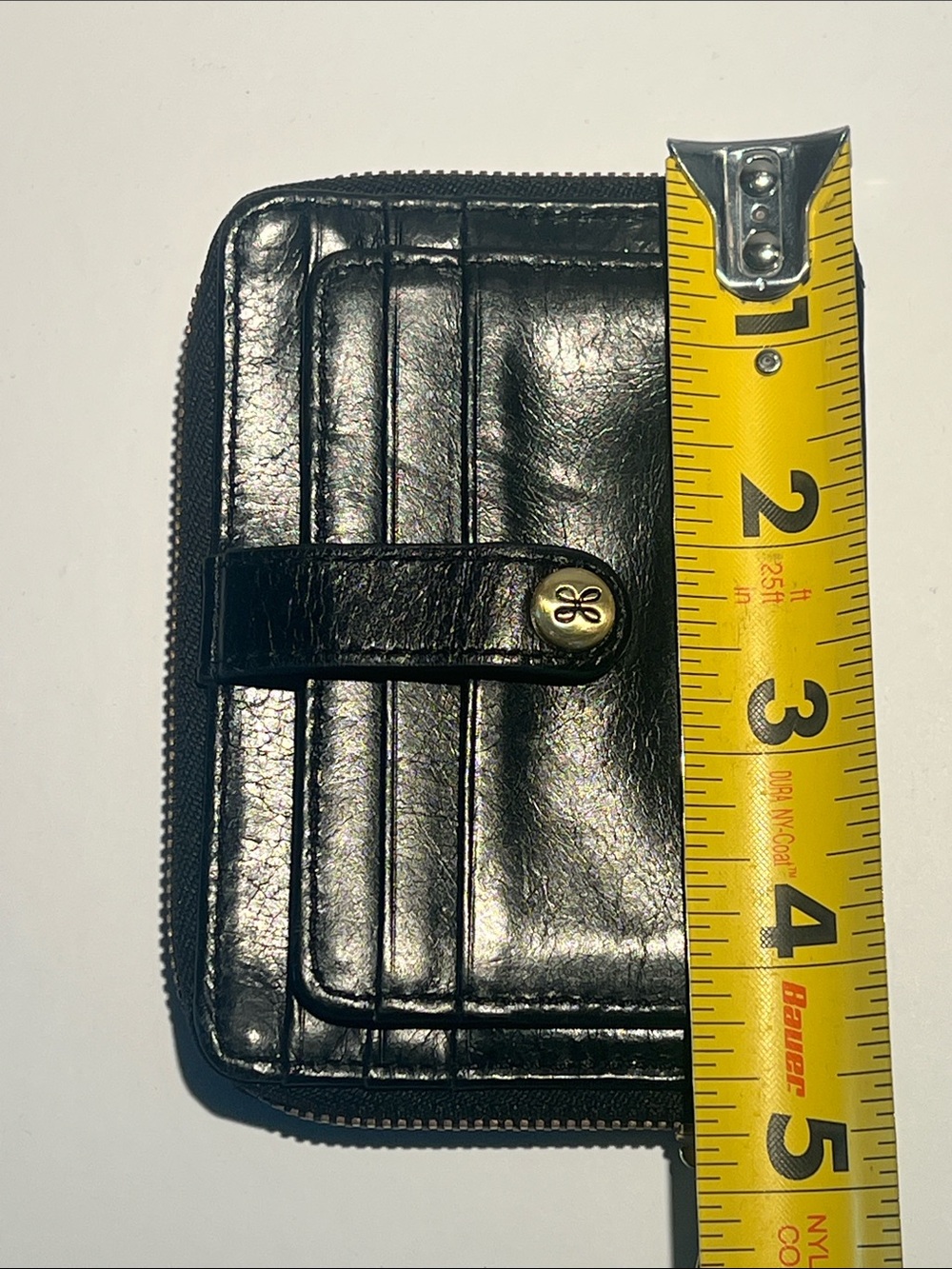 HOBO Black Leather Zip Wallet with Gold Hardware Key Holder Soft Genuine Leather - Picture 15 of 16